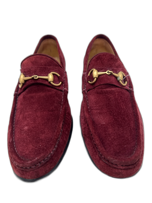 Gucci Shoe Size 9 Red Suede Solid Dress Men's Shoes Red / 9
