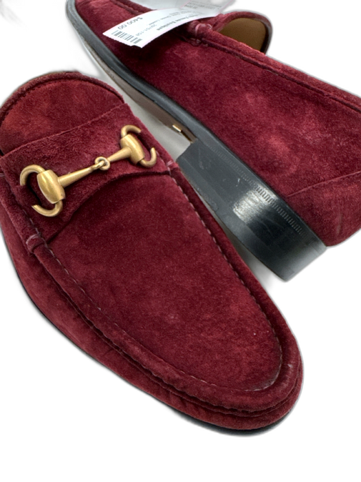 Gucci Shoe Size 9 Red Suede Solid Dress Men's Shoes Red / 9