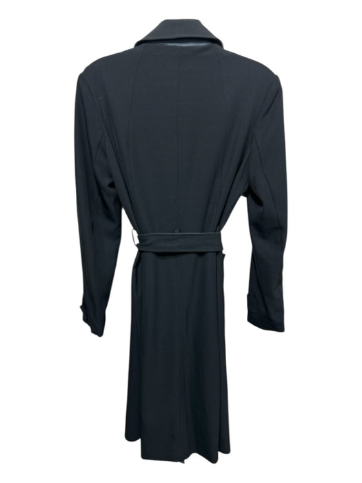 Sisley Size 2 Black & Grey Polyester Button Up Long Sleeve Sash Inc Trench Coat Black & Grey / 2