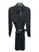 Sisley Size 2 Black & Grey Polyester Button Up Long Sleeve Sash Inc Trench Coat Black & Grey / 2