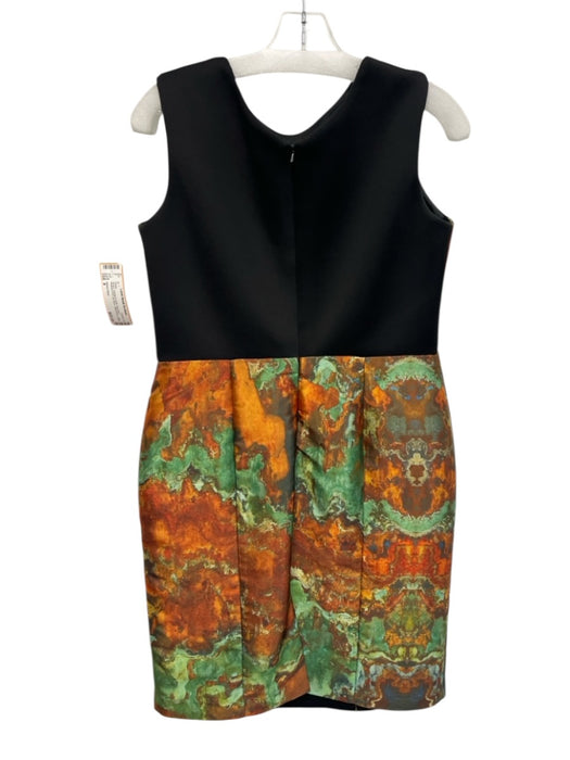 Abbey Glass Size 8 Green, Orange & multi Polyester Abstract Print Zip Back Dress Green, Orange & multi / 8