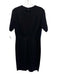 Elie Tahari Size 10 Navy Lamb leather Zip Back Round Neck Mixed Fabric Dress Navy / 10