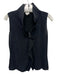 Armani Collezioni Size 8 Navy Acetate Blend Glitter Sleeveless Top Navy / 8