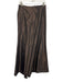 Carmen Marc Valvo Size 8 Dark Grey Silk Satin Zip Back Maxi Skirt Dark Grey / 8