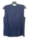 St John Size S Navy Round Neck Sleeveless Pleated Back Zip Top Navy / S