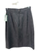 Chanel Boutique Size XS Dark Gray Wool Blend Back Zip Straight Across Skirt Dark Gray / XS