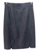 Chanel Boutique Size XS Dark Gray Wool Blend Back Zip Straight Across Skirt Dark Gray / XS