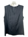 St. John Size S Black Silk Sleeveless V Neck Shoulder Detail Back Zip Top Black / S