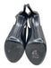 Saint Laurent Shoe Size 37 Black Leather Upper Platform Peep Toe Slingback Pumps Black / 37