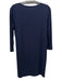 Eileen Fisher Size S Navy Blue Viscose Blend 3/4 Sleeve V Neck Mini Dress Navy Blue / S