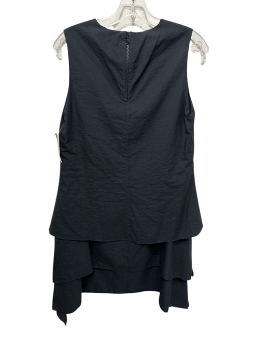 Brunello Cucinelli Size M Black Cotton Blend Sleeveless Layered Tiered Dress Black / M
