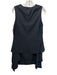Brunello Cucinelli Size M Black Cotton Blend Sleeveless Layered Tiered Dress Black / M