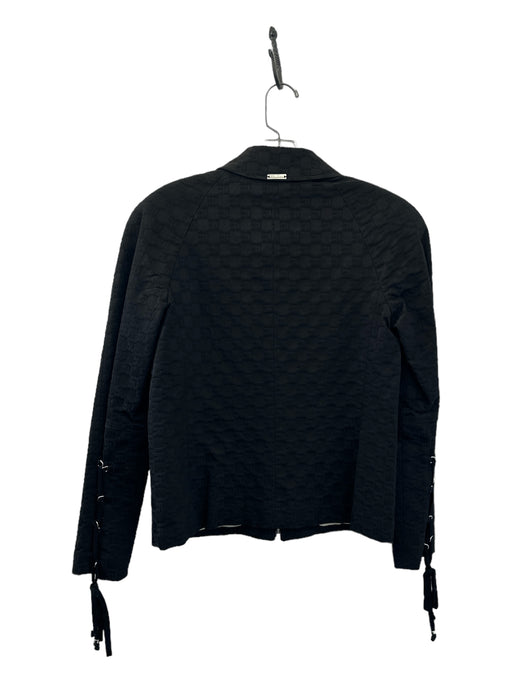 St. John Sport Size P Black Cotton jaquard Full ZIp Jacket Black / P
