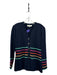 St. John Collection Size 6 Navy & Multi Wool Buttons Striped Sweater Navy & Multi / 6