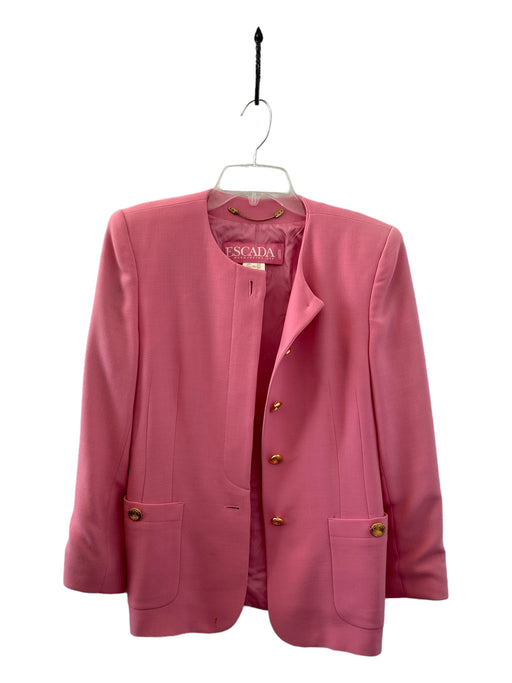 Escada Size 36 Bubblegum Pink Wool GHW Shoulder Pads Blazer Bubblegum Pink / 36