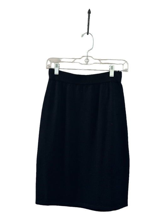 St. John Separates Size 2 Black Wool Elastic Waist Pencil Skirt Black / 2