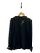 St. John Evening Size 6 Black Silk Long Sleeve Back Buttons Top Black / 6