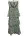 Dessy Collection Size 6 Green Polyester Mesh Overlay Sleeveless Maxi Dress Green / 6