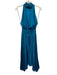 A.L.C. Size 6 Blue Polyester Keyhole Back Accordion Pleat Sleeveless Dress Blue / 6