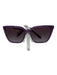 Bvlgari Purple Acetate & Metal Rhinestone Sunglasses Purple
