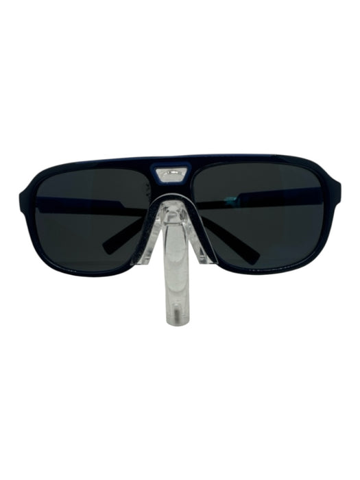 Dolce & Gabbana Blue Print Acetate Aviator Square Frame Monogram Sunglasses Blue Print