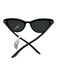 Prada Black Acetate Cat Eye Logo Tinted Sunglasses Black