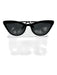 Prada Black Acetate Cat Eye Logo Tinted Sunglasses Black