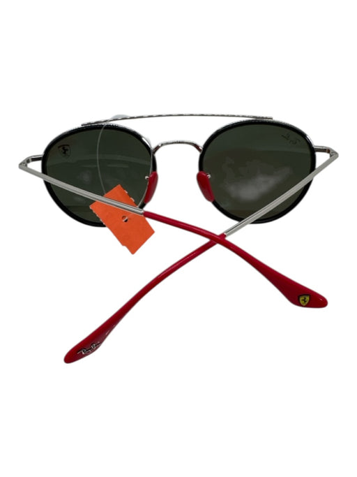 Ferrari AS IS Silver & Red Case Men's Sunglasses Silver & Red