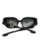 Burberry Black Acetate Tinted Lens Square Textured Oversize Sunglasses Black