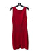 St John Evening Size 4 Red Wool Blend Sleeveless Knit Embellished Midi Dress Red / 4