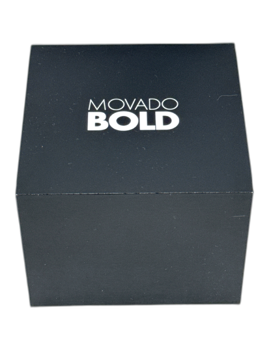 Movado Bold Black Metal Chain Clasp Mother of Pearl Watches Black