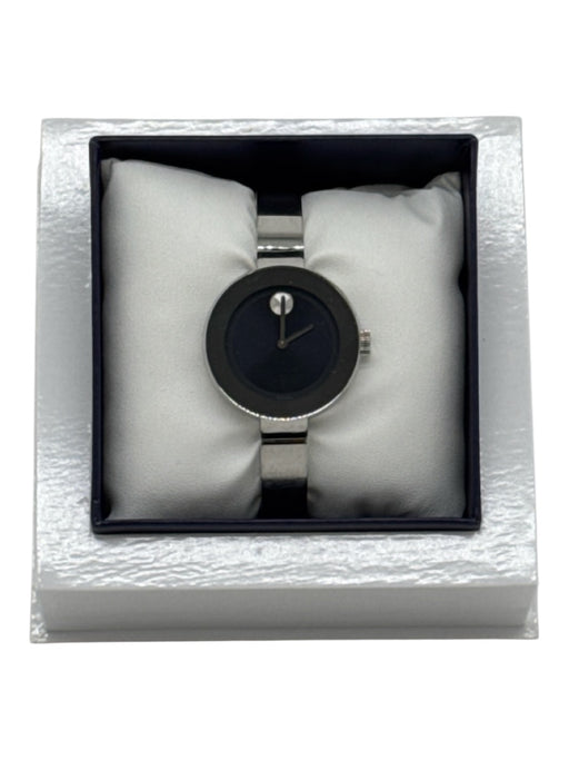 Movado Bold Silver Stainless steel Chain Clasp Mother of Pearl Watches Silver