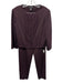 St John Size 8 Eggplant Purple Wool & Viscose Stich detail Hook & Eye Pant Set Eggplant Purple / 8
