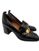 Tory Burch Shoe Size 7.5 Black & Gold Leather Stacked Block Heel Pump Loafers Black & Gold / 7.5