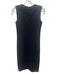 Akris Punto Size 4 Black & Navy Cotton Blend Sleeveless Fishnet Darted Dress Black & Navy / 4