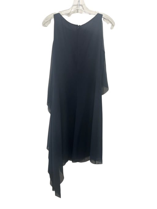 Morgane Le Fay Size Small Navy Blue Silk Sleeveless Layered Below Knee Dress Navy Blue / Small