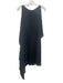 Morgane Le Fay Size Small Navy Blue Silk Sleeveless Layered Below Knee Dress Navy Blue / Small