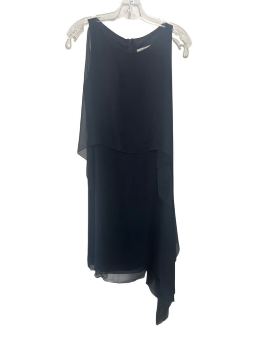 Morgane Le Fay Size Small Navy Blue Silk Sleeveless Layered Below Knee Dress Navy Blue / Small