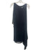 Morgane Le Fay Size Small Navy Blue Silk Sleeveless Layered Below Knee Dress Navy Blue / Small