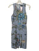 Gucci Size 40 Blue, Green, Orange Silk Sleeveless Floral Pleated Dress Blue, Green, Orange / 40