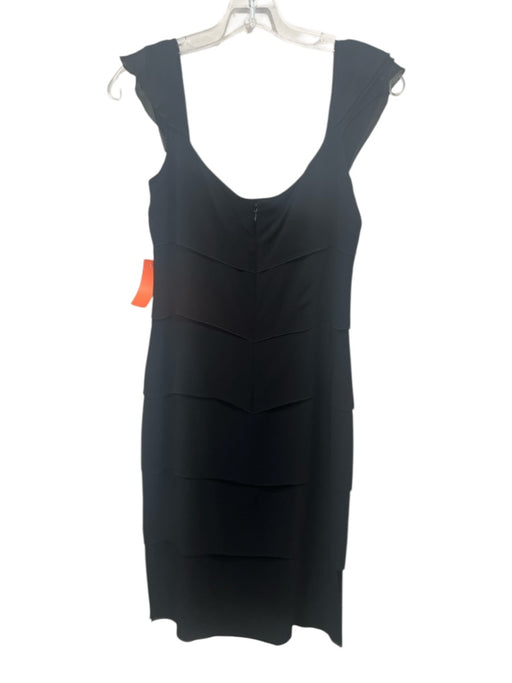 Akris Punto Size Small Black Silk Sleeveless Tiered Ruffle sleeve Dress Black / Small