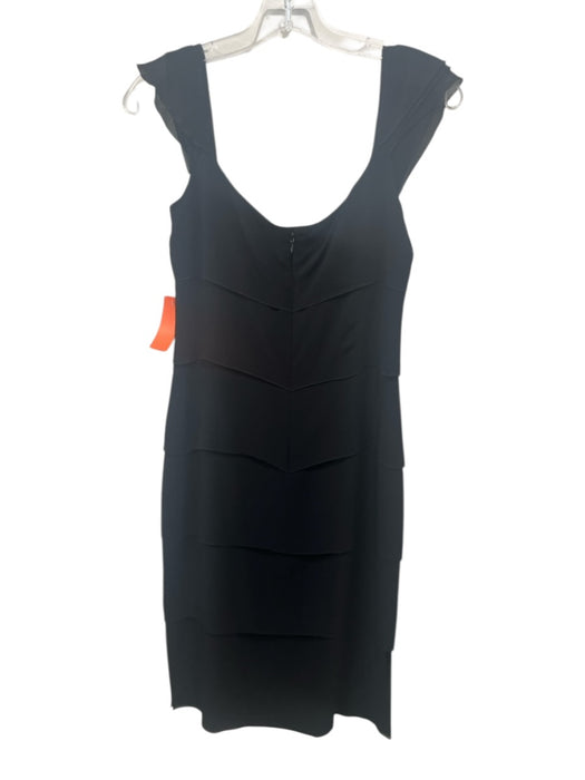 Akris Punto Size Small Black Silk Sleeveless Tiered Ruffle sleeve Dress Black / Small