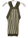 Nation Size S Sage Green & White Pima Cotton Knit Striped Halter Top Skirt Set Sage Green & White / S