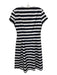 Boss Hugo Boss Size 4 Black & White Polyester Blend Striped V Neck Dress Black & White / 4