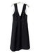Free People Size 6 Black Polyester Plunge Neck Back Zip Sleeveless Pockets Dress Black / 6