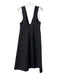 Free People Size 6 Black Polyester Plunge Neck Back Zip Sleeveless Pockets Dress Black / 6