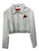 Wilson's Leather Size L White, Silver & Red Leather Weathered Studded Jacket White, Silver & Red / L