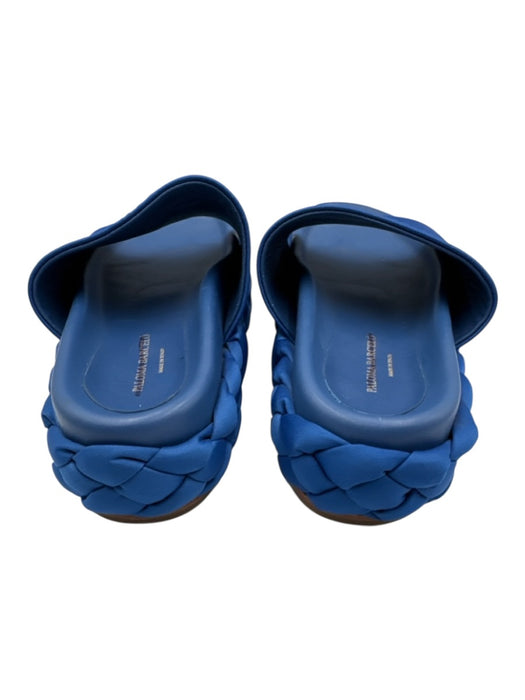 Paloma Barcelo Shoe Size 40 Blue Synthetic & Leather Slide Braided Sandals Blue / 40