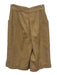 Victoria Beckham Size 0 Camel Tan Viscose Blend Back Zip & Button Shorts Camel Tan / 0