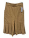 Victoria Beckham Size 0 Camel Tan Viscose Blend Back Zip & Button Shorts Camel Tan / 0